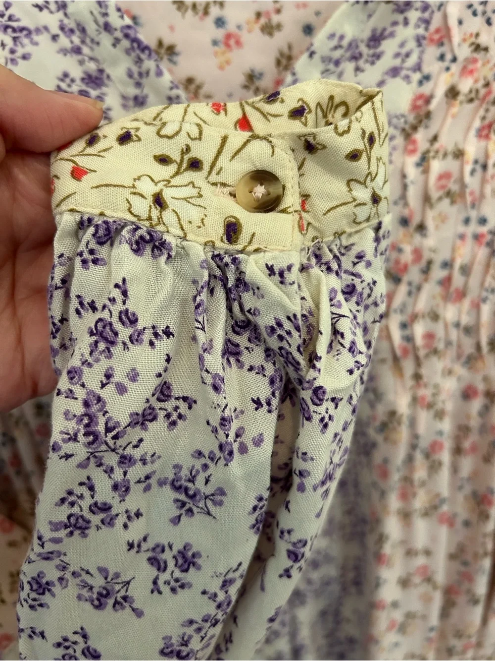 Free People Floral Boho Mini Dress Cottagecore Prairie Ruffle Romantic XS Fit S